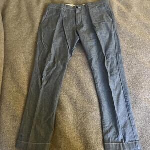 J.Crew 484 Chino Men Twill Gray Pants Flat Front 34x30